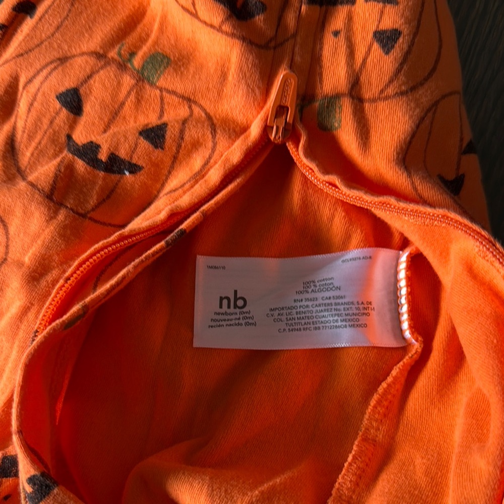 Carter's Halloween Zip-Up Cotton Sleep and Play Coverall | NB - Picture 7 of 8